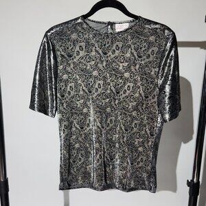 Vintage Y2k Metallic Shirt | Grunge | Indie Sleaze
